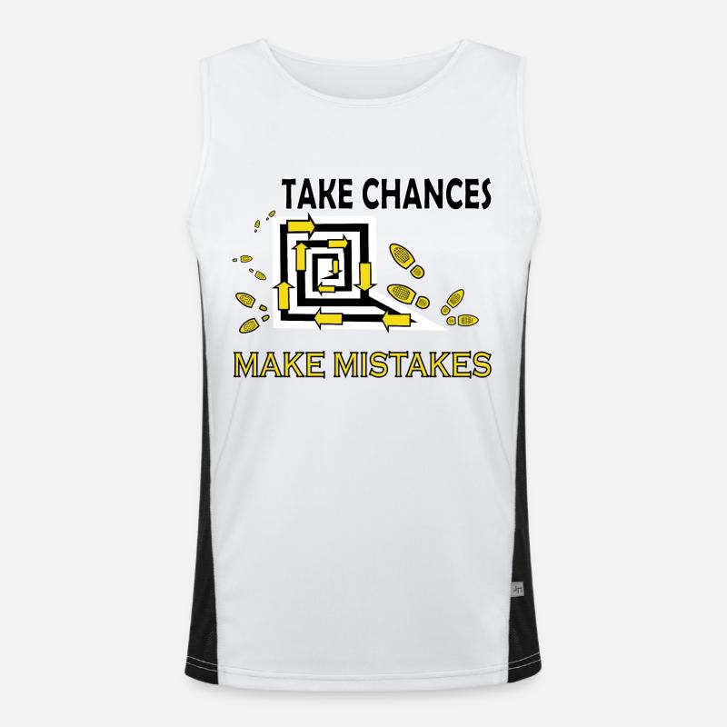 Learn from mistakes footprints Men's Functional Contrast Tank Top 