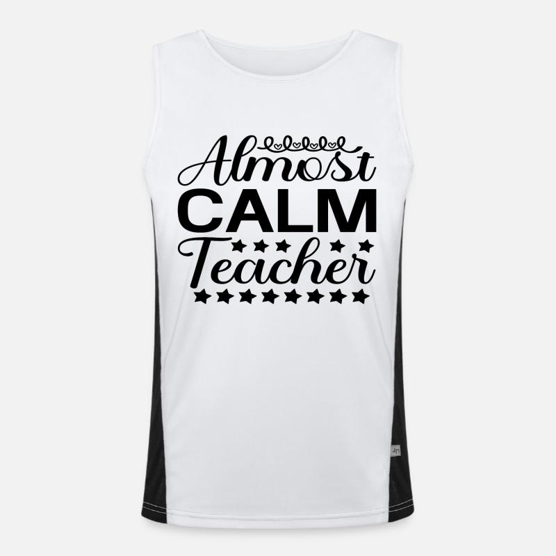 Almost Calm Teacher Men's Functional Contrast Tank Top 