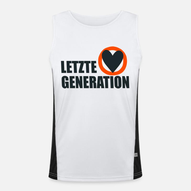 Letzte Generation - Design 4 Funktionelles Kontrast-Tank Top für Männer 
