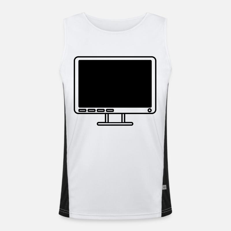 Bildschirm Anzeige Computer Icon Funktionelles Kontrast-Tank Top für Männer 