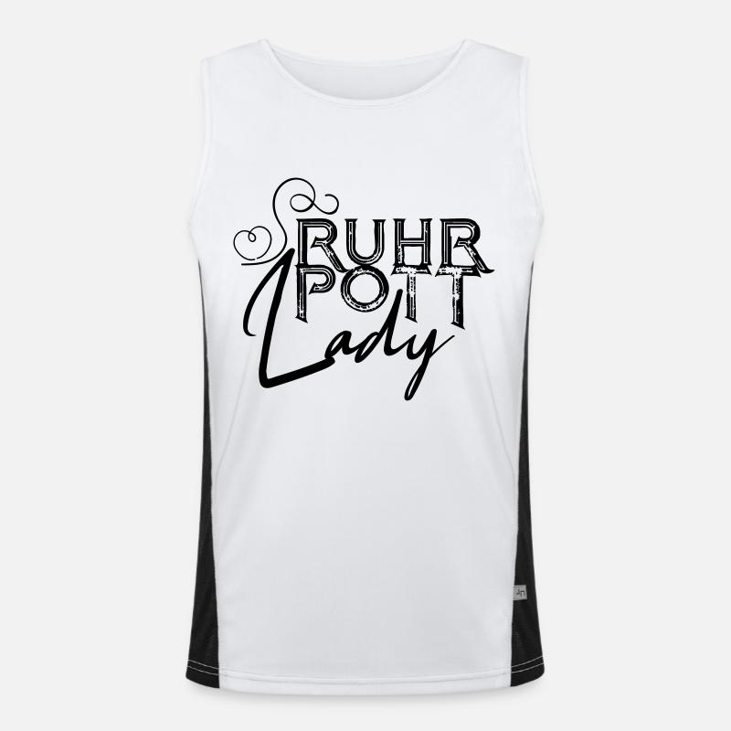 Ruhrpott Lady Funktionelles Kontrast-Tank Top für Männer 
