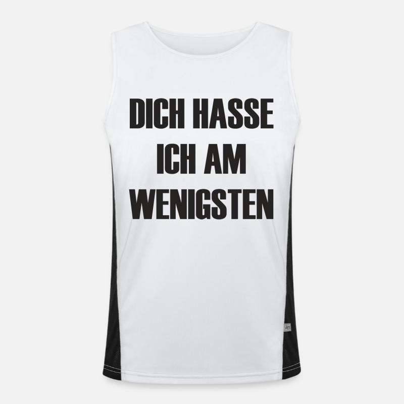 Dich hasse ich am wenigsten Funktionelles Kontrast-Tank Top für Männer 