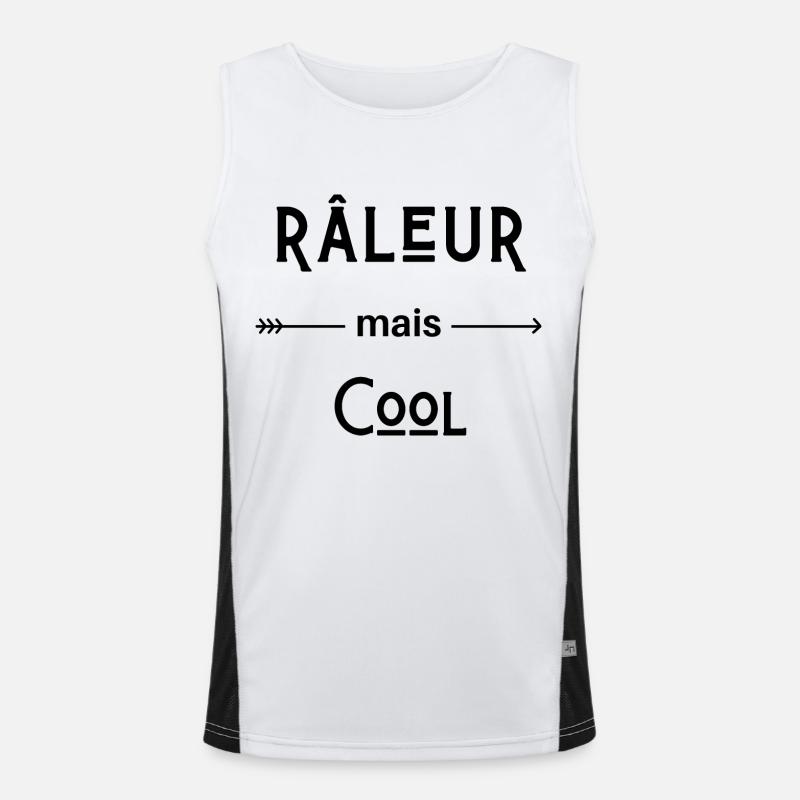 râleur mais cool Débardeur respirant contrasté Homme 