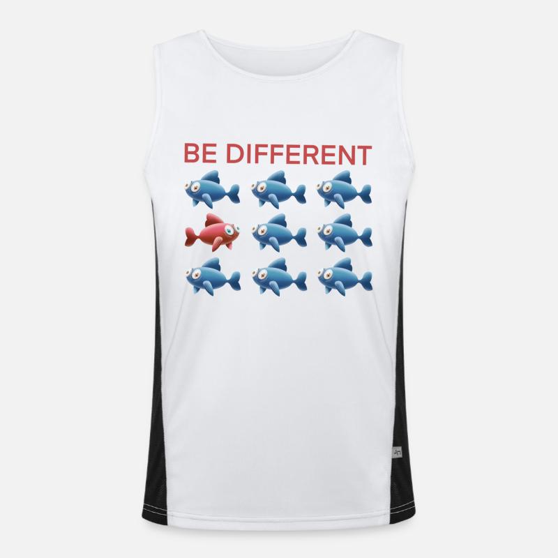 Be Different Funktionelles Kontrast-Tank Top für Männer 