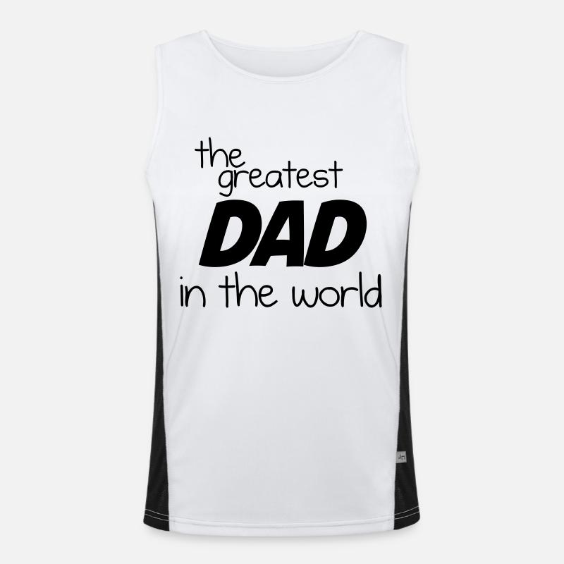 Der großartigste Vater der Welt - Schwarz Funktionelles Kontrast-Tank Top für Männer 