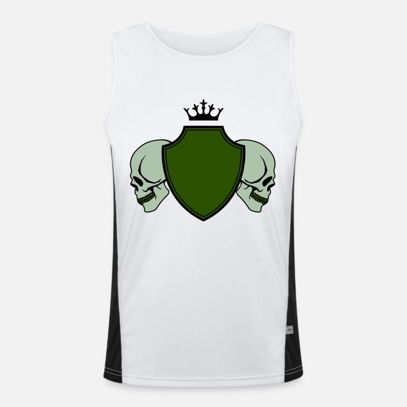 skull wappen Funktionelles Kontrast-Tank Top für Männer 
