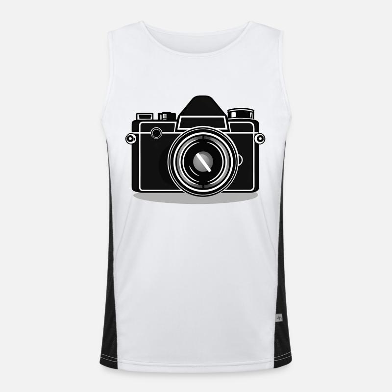 Camera, Vintage Camera, , Old Camera, Old Men's Functional Contrast Tank Top 