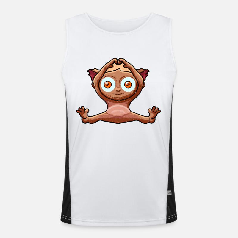 Tarsier mignon pendant le yoga Débardeur respirant contrasté Homme 