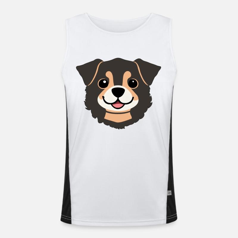 Chien mignon Débardeur respirant contrasté Homme 