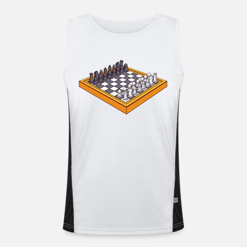 Boardgame Chess Backgammon Game Night Men's Functional Contrast Tank Top 