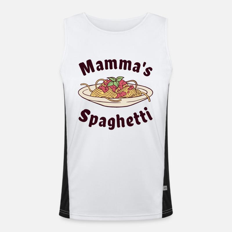 Mamma's Spaghetti Funktionelles Kontrast-Tank Top für Männer 