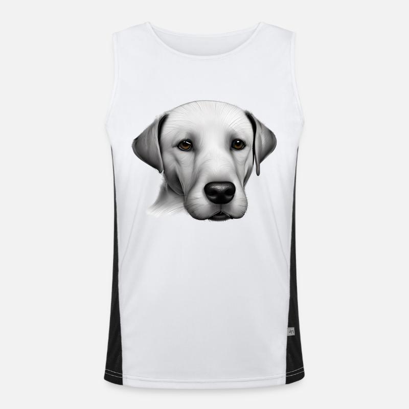 Labrador propriétaire chiot Labrador Retriever Débardeur respirant contrasté Homme 