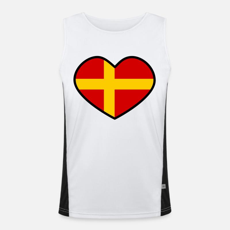 Skåne heart Men's Functional Contrast Tank Top 
