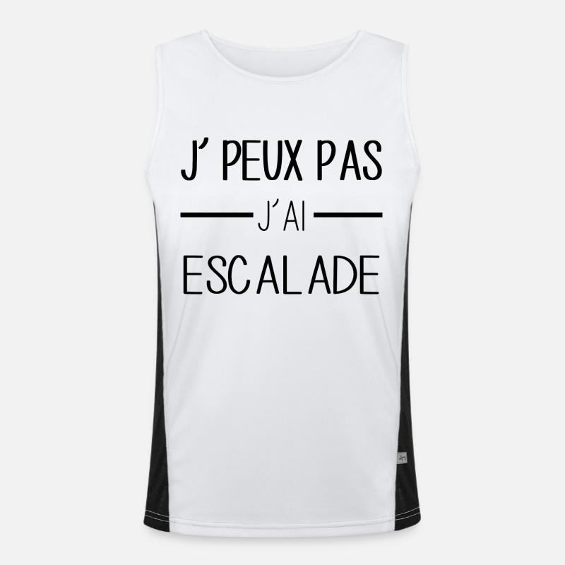 Escalade passion, sommets à conquérir! Débardeur respirant contrasté Homme 