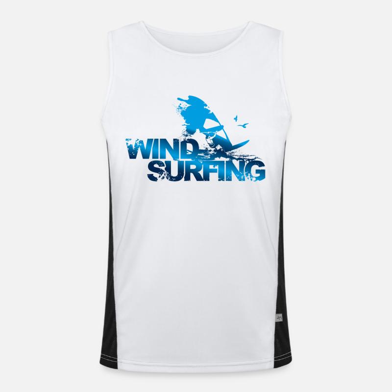 Windsurfer Funktionelles Kontrast-Tank Top für Männer 