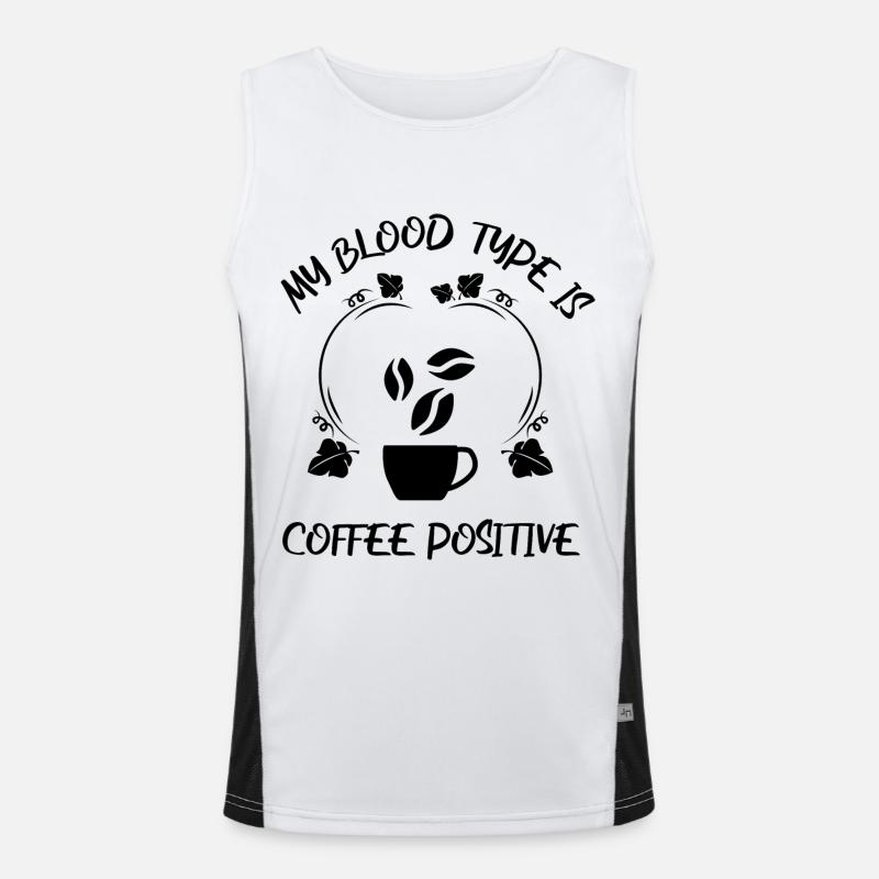 Kaffee Espresso Käffchen Funktionelles Kontrast-Tank Top für Männer 