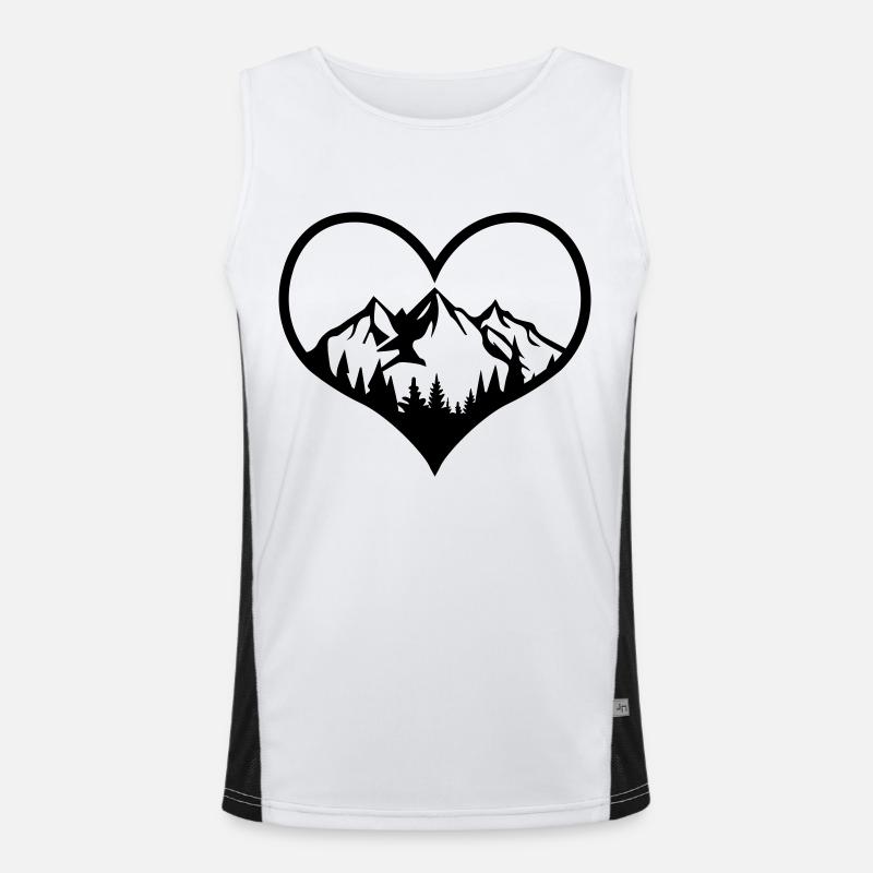 Gipfelliebe Funktionelles Kontrast-Tank Top für Männer 