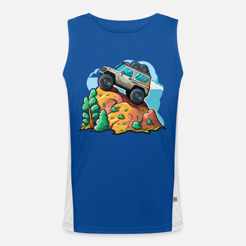 Der Offroad-Kletterer Funktionelles Kontrast-Tank Top für Männer 