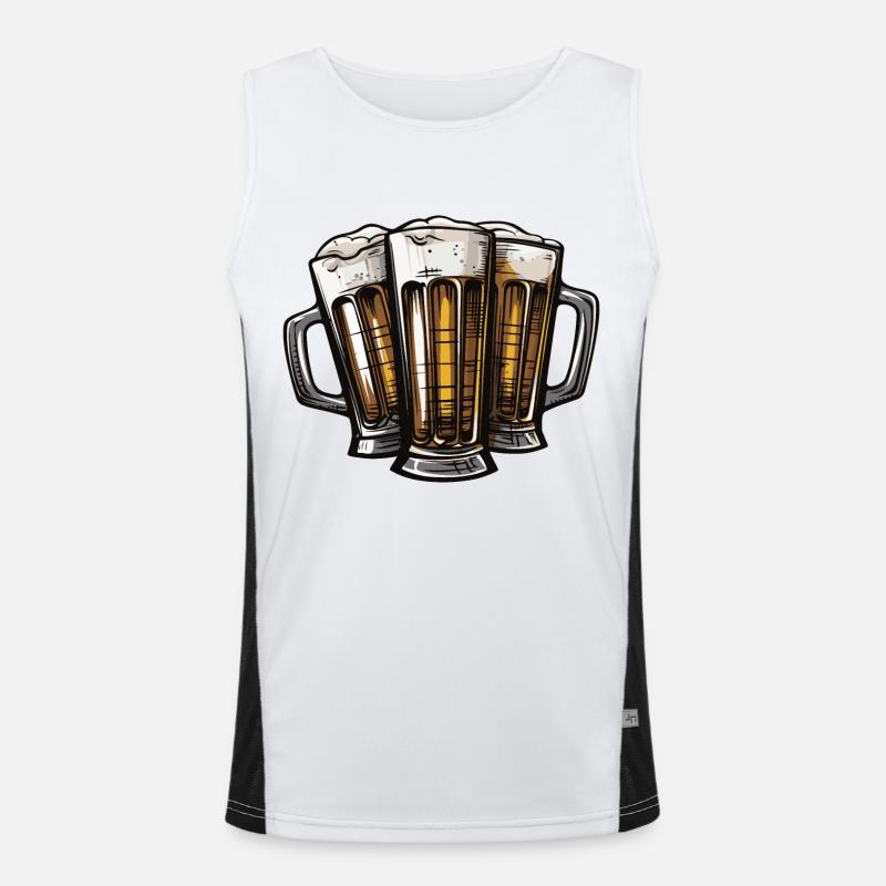 Beer Drinking Team Party Men's Functional Contrast Tank Top 
