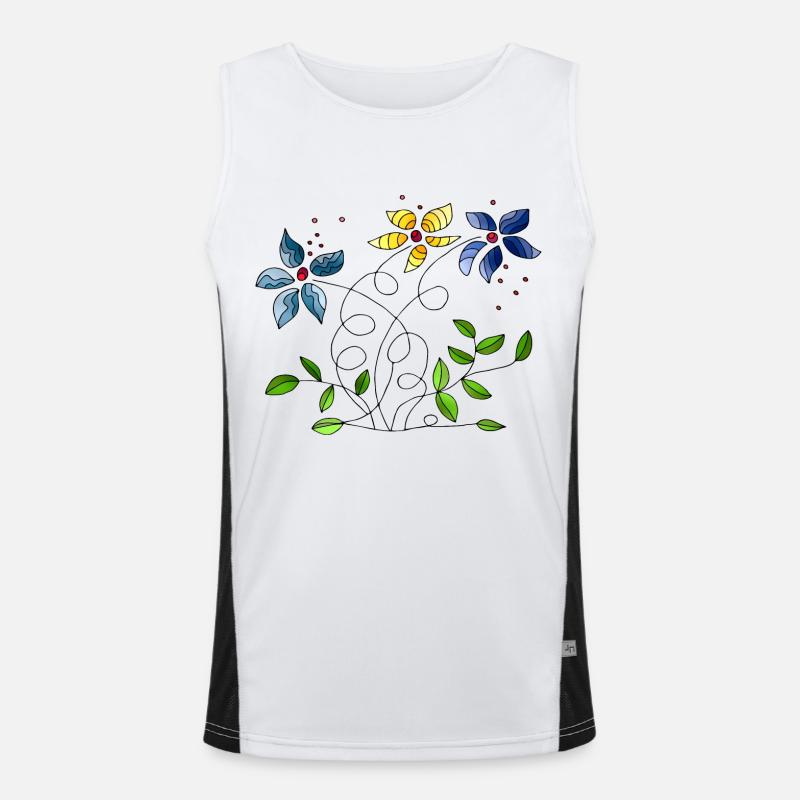 Fleur Débardeur respirant contrasté Homme 