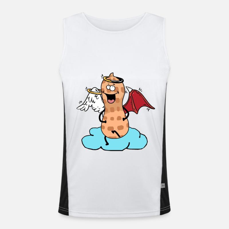 Celestial Peanut Angel Little Devil Cloud Nut Men's Functional Contrast Tank Top 