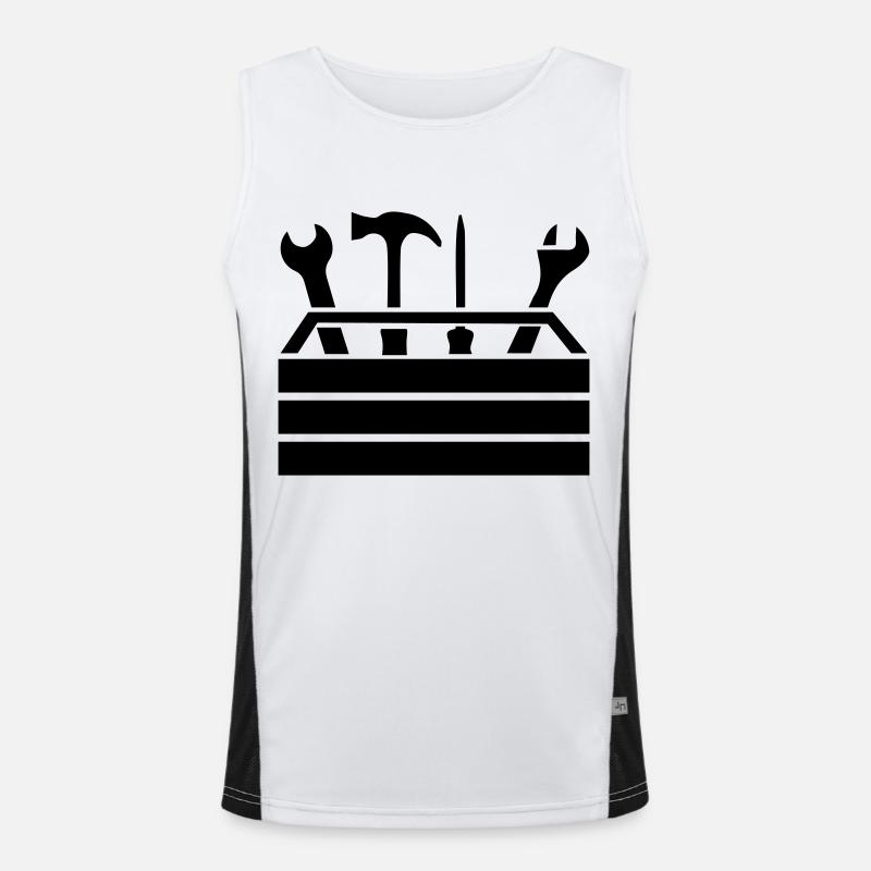 Tools Workshop Toolbox 1 - Men's Functional Contrast Tank Top  - white/black