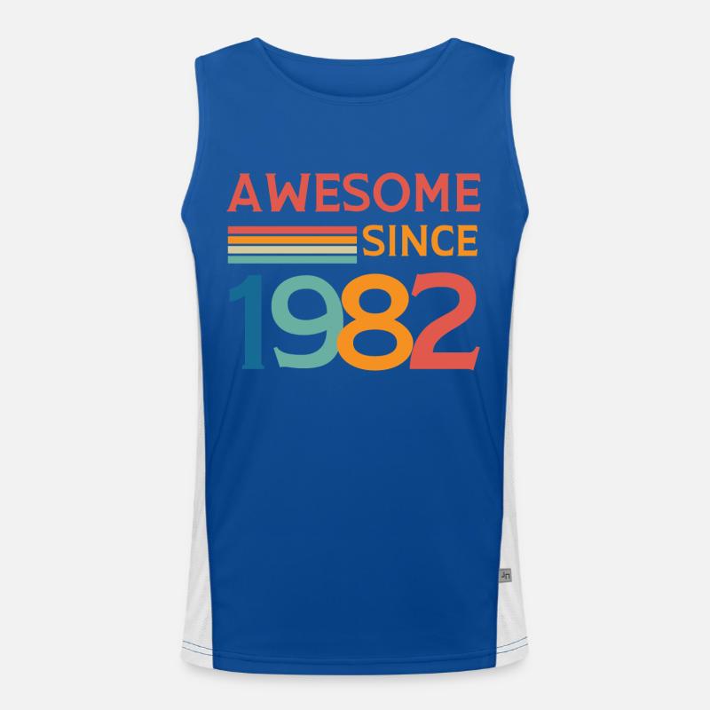 Großartig seit 1982 Funktionelles Kontrast-Tank Top für Männer 