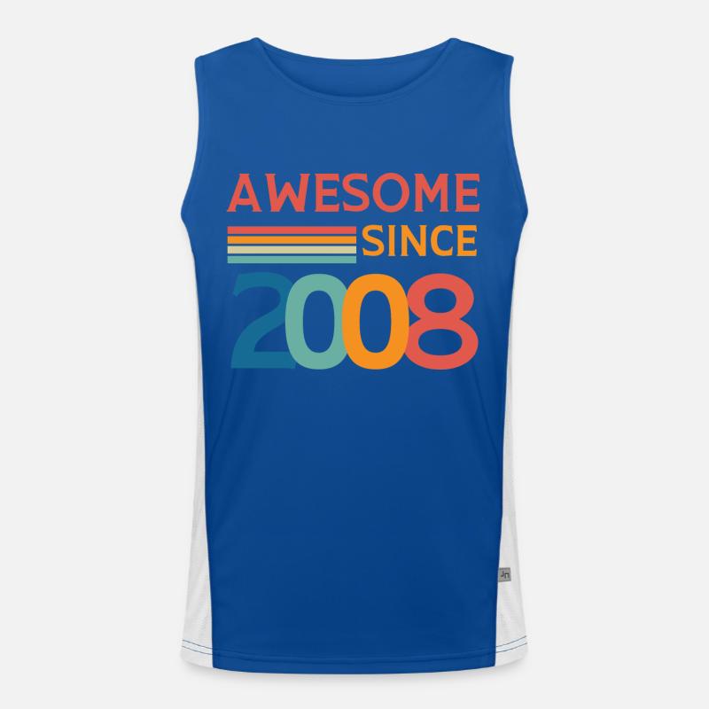 Großartig seit 2008 Funktionelles Kontrast-Tank Top für Männer 