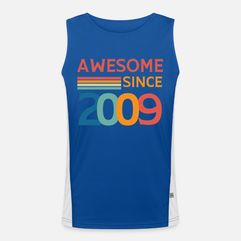 awesome since 2009 Men's Functional Contrast Tank Top 