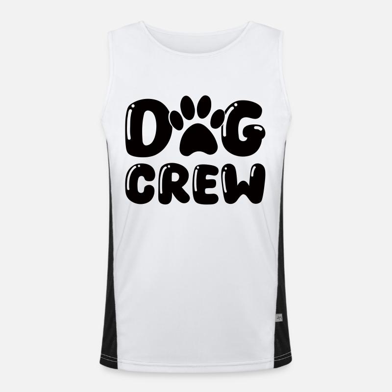 dog pfote crew Funktionelles Kontrast-Tank Top für Männer 