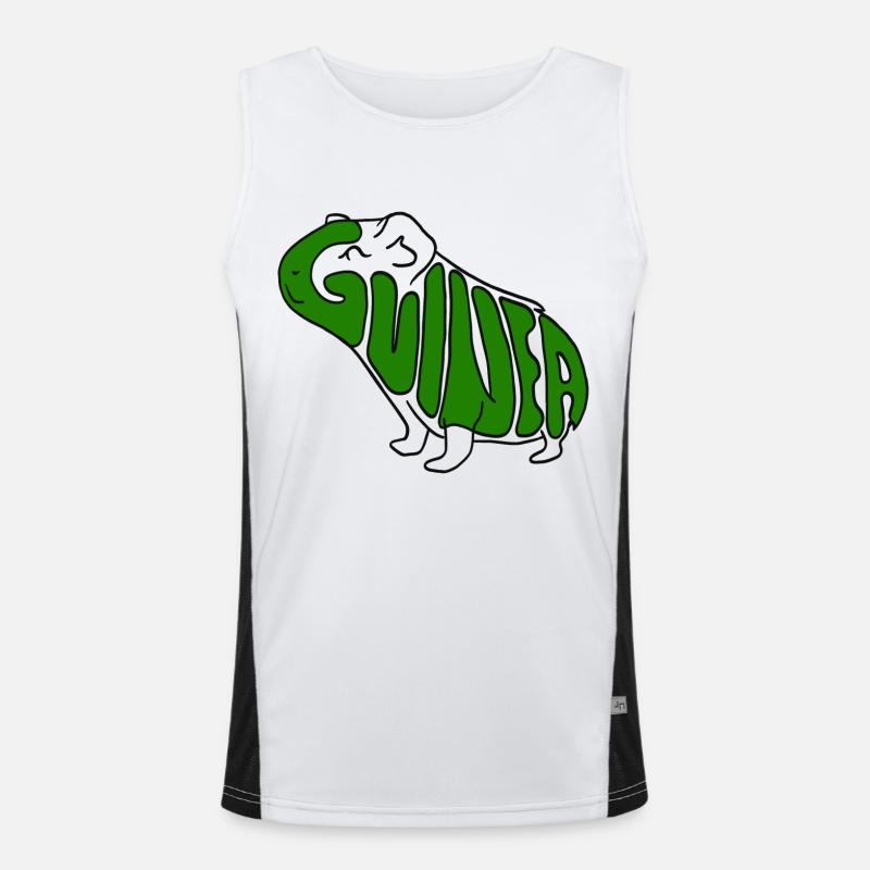 Cochon d’Inde Vert Débardeur respirant contrasté Homme 