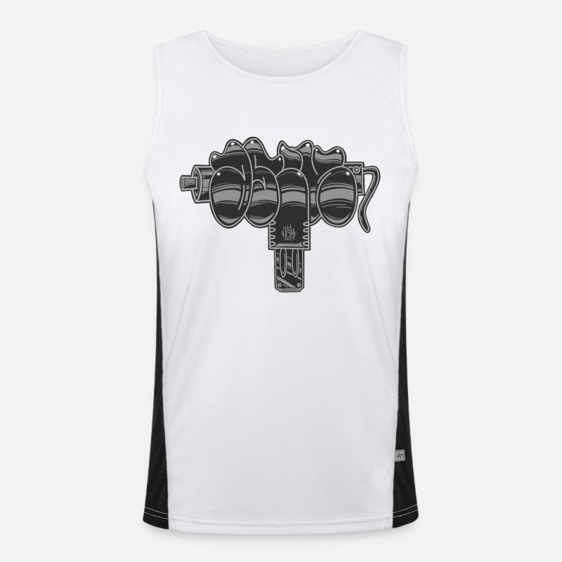 Uzi graffiti throwup Funktionelles Kontrast-Tank Top für Männer 