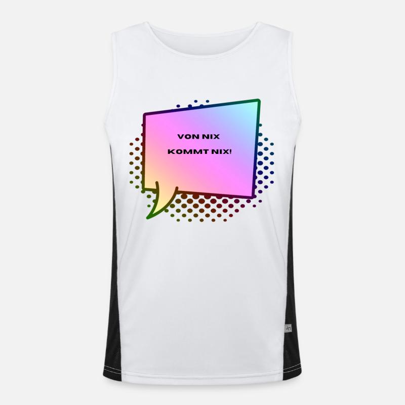 Low German, nothing comes from nothing Men's Functional Contrast Tank Top 