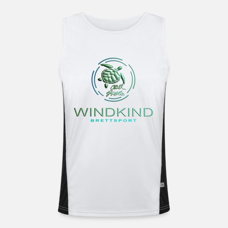 Chill toad - Men's Functional Contrast Tank Top  - white/black