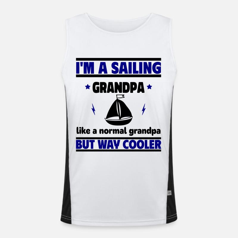 Ich bin ein segelnder Opa, einfach viel cooler Funktionelles Kontrast-Tank Top für Männer 