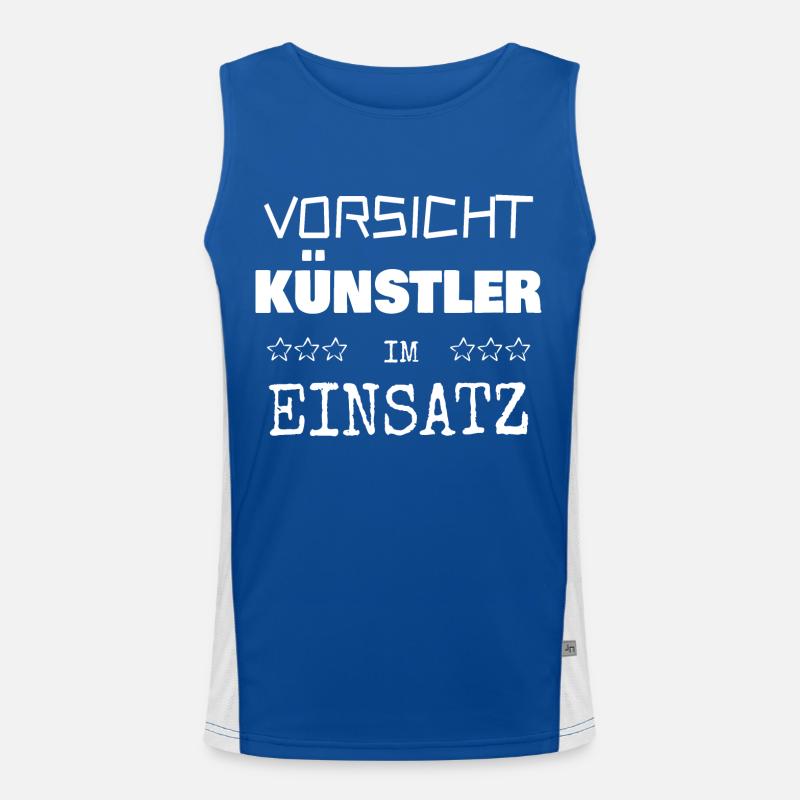Gift for Artist Men's Functional Contrast Tank Top 