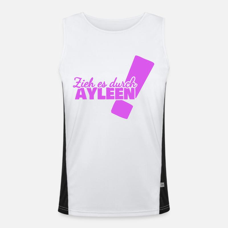 Ayleen as a first name - Men's Functional Contrast Tank Top  - white/black