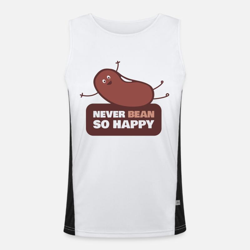 Never Bean So Happy - Men's Functional Contrast Tank Top - white/black