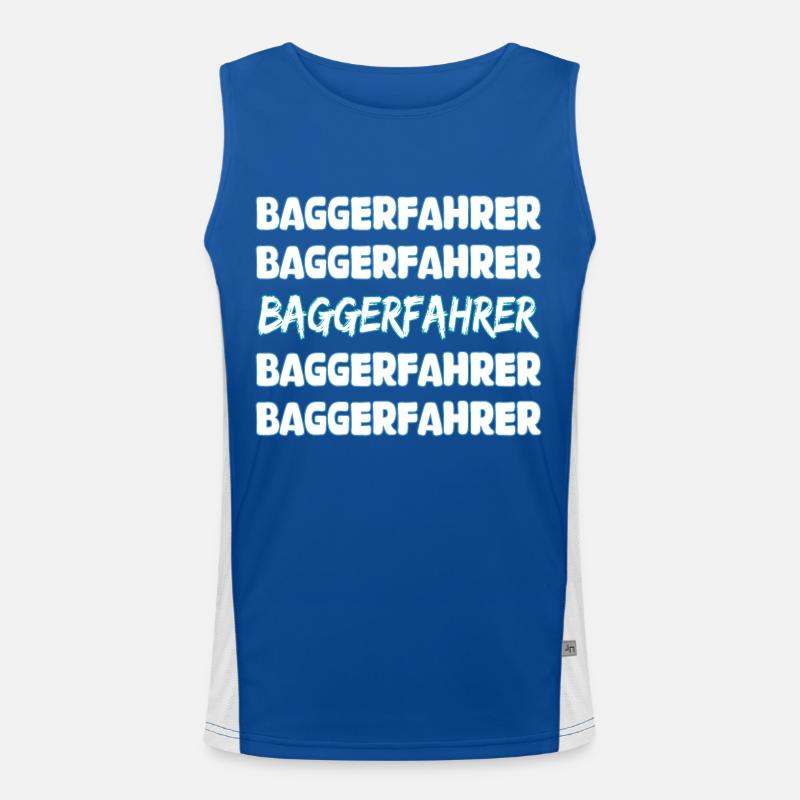 Job Baggerfahrer Funktionelles Kontrast-Tank Top für Männer 