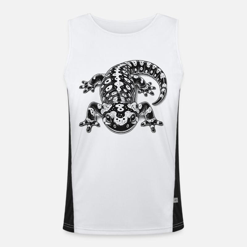Feuersalamander Funktionelles Kontrast-Tank Top für Männer 