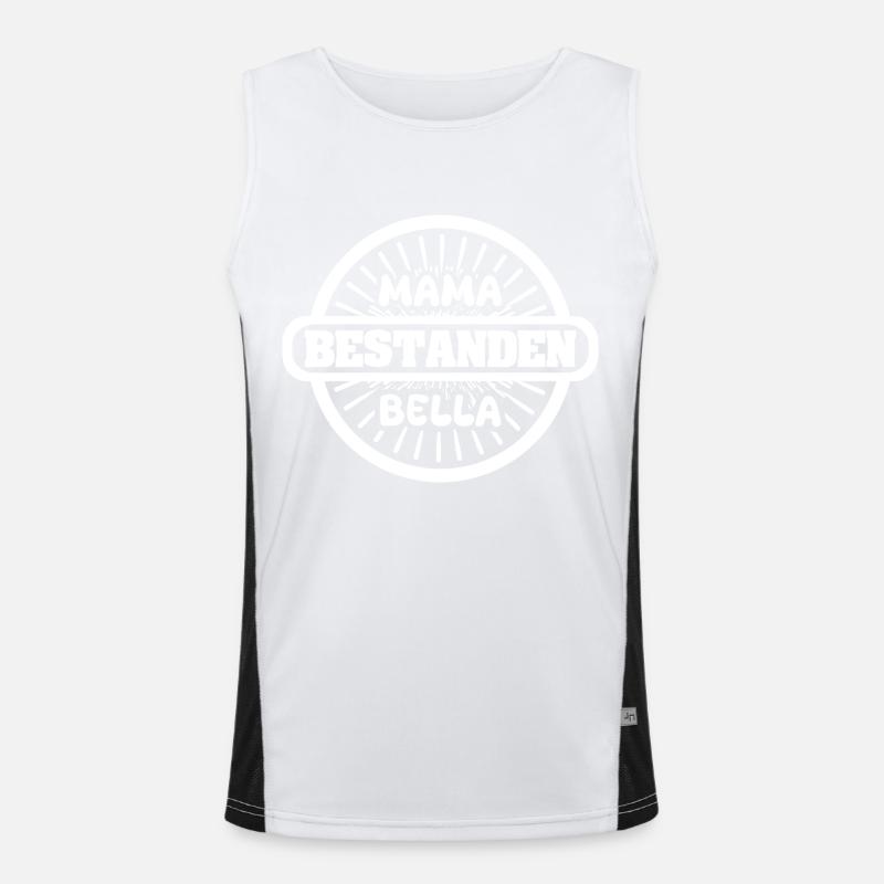 Bella as a given name - Men's Functional Contrast Tank Top  - white/black