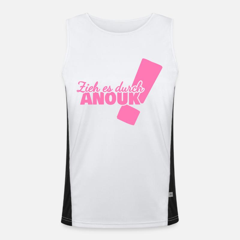 Anouk als Vorname Funktionelles Kontrast-Tank Top für Männer 