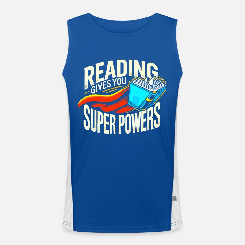 Lesen gibt dir Superkräfte Funktionelles Kontrast-Tank Top für Männer 