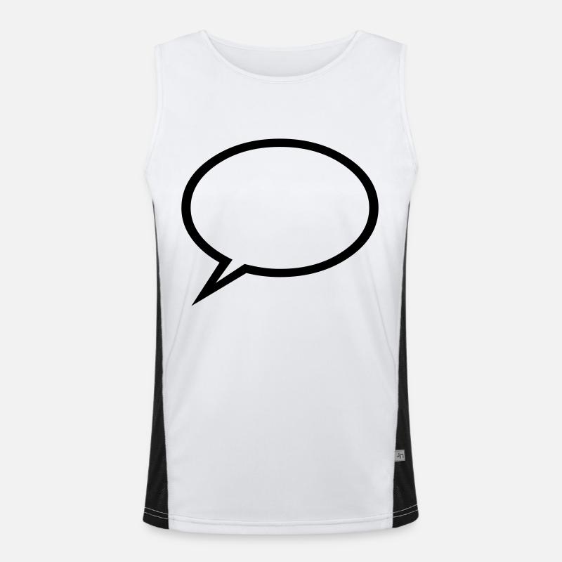 Speechbubble - Text Men's Functional Contrast Tank Top 