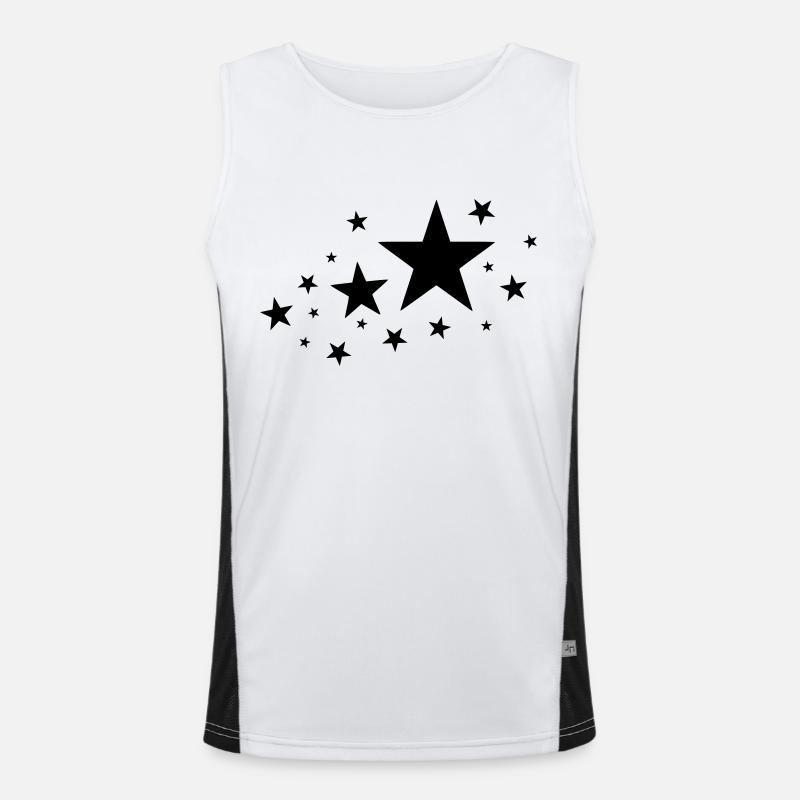 Sterne Stars Funktionelles Kontrast-Tank Top für Männer 