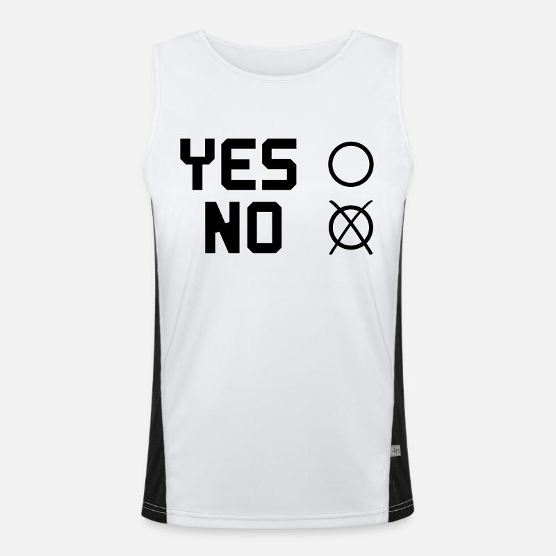 yes NO Men's Functional Contrast Tank Top 