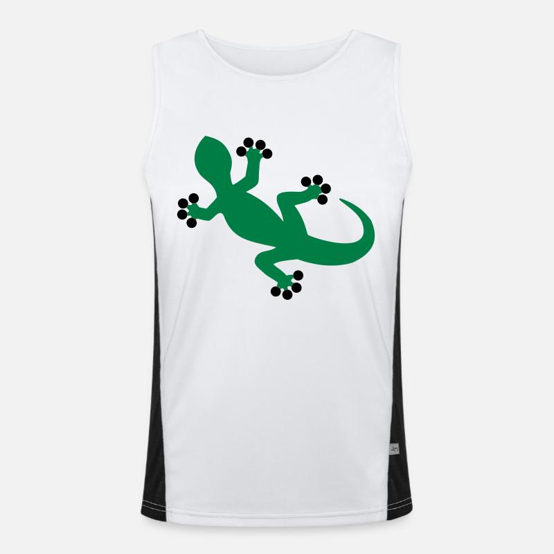 Gecko / Eidechse Funktionelles Kontrast-Tank Top für Männer 