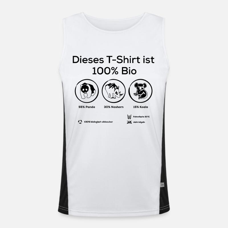 100% Bio Funktionelles Kontrast-Tank Top für Männer 
