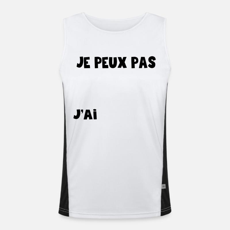 je peux pas j'ai ajoute tes mots Débardeur respirant contrasté Homme 
