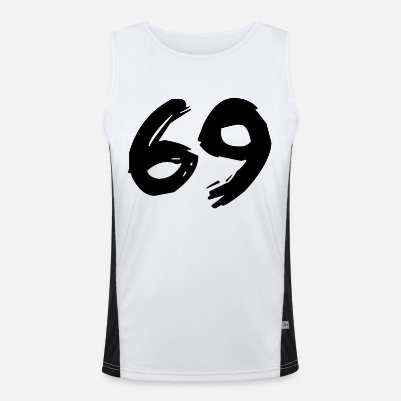 Brushed 69 Funktionelles Kontrast-Tank Top für Männer 